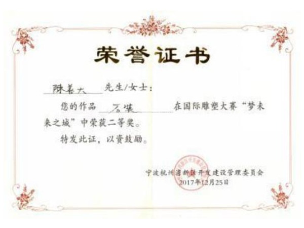 18荣誉证书